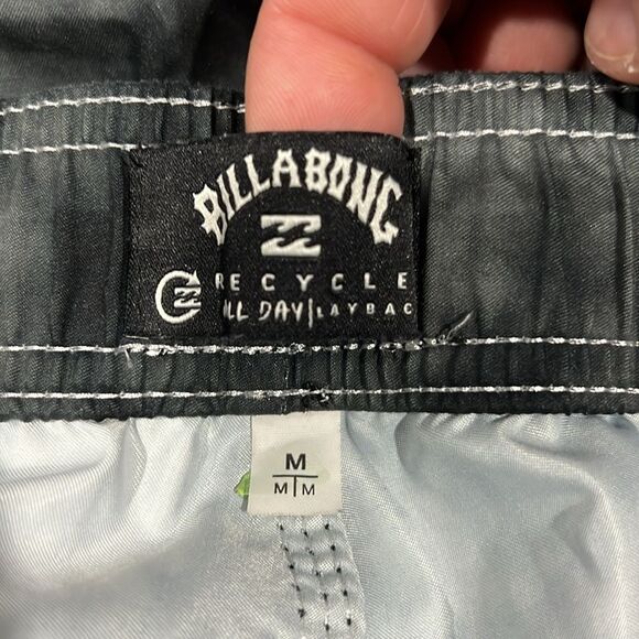 ☀️🏝️ Y2K BILLABONG Black/Gray Tie-Dye Boardshorts Swim Trunks Men Sz Medium -EU - Picture 8 of 8